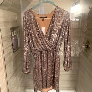 Glittery wrap dress